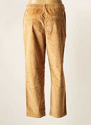 Pantalon chino fermeture zippée sous rabat boutonné taille normale beige TOM TAILOR femme