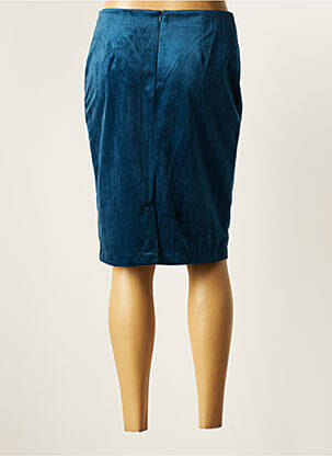Jupe mi-longue taille normale bleu CHRISTINE LAURE femme