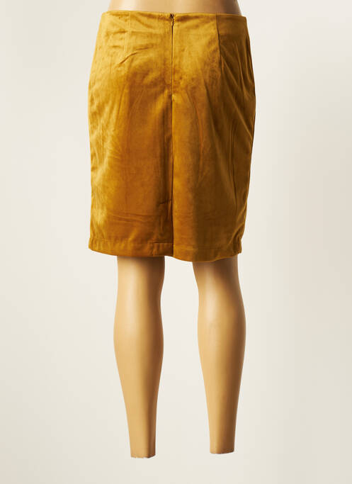 Jupe mi-longue jaune CHRISTINE LAURE femme