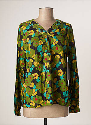 Blouse imprimé fleurs manches longues vert AGATHE & LOUISE femme