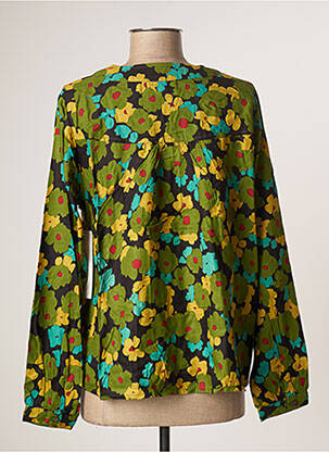 Blouse imprimé fleurs manches longues vert AGATHE & LOUISE femme