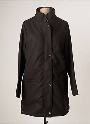 Manteau long noir AGATHE & LOUISE pour femme