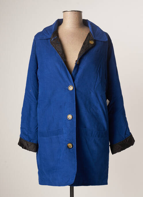 Manteau long bleu AGATHE & LOUISE pour femme