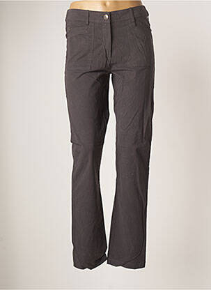 Pantalon slim tissage popeline taille normale gris AGATHE & LOUISE femme