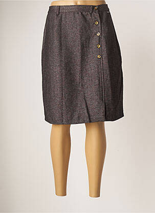 Jupe mi-longue taille haute noir AGATHE & LOUISE femme
