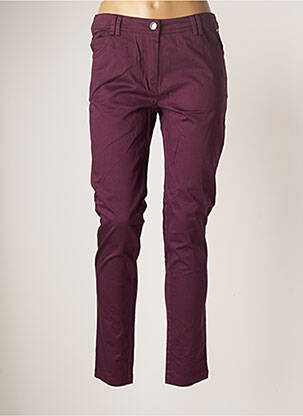 Pantalon slim violet AGATHE & LOUISE pour femme