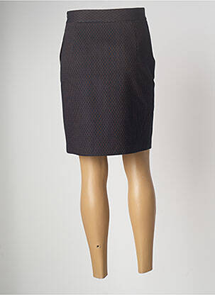 Jupe mi-longue stretch bleu ANA SOUSA femme