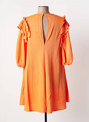 Robe courte manches 3/4 manches 3/4 orange TEMPERATURA femme