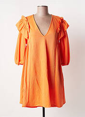 Robe courte orange TEMPERATURA pour femme seconde vue