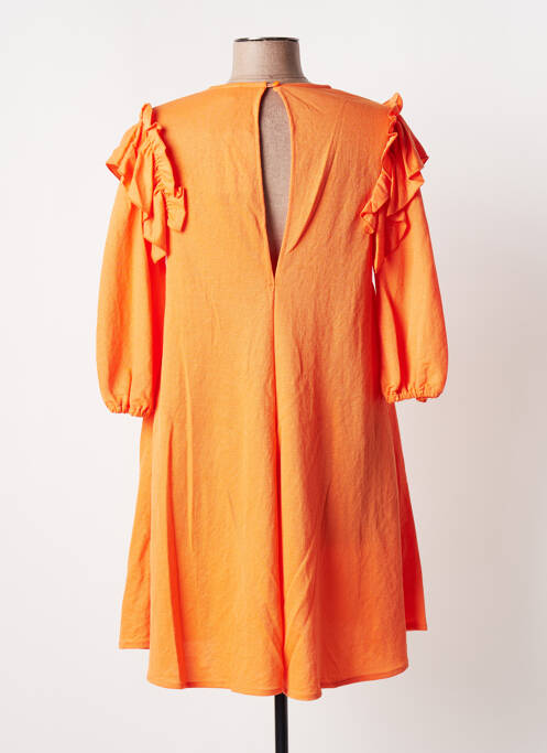 Robe courte orange TEMPERATURA pour femme