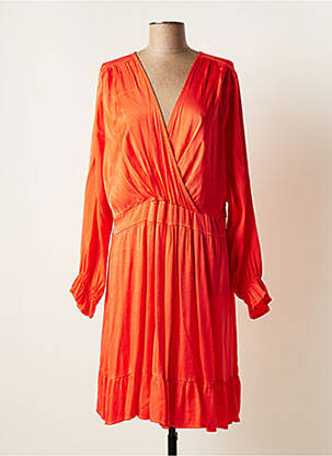 Robe mi-longue orange PIMENT ROUGE pour femme