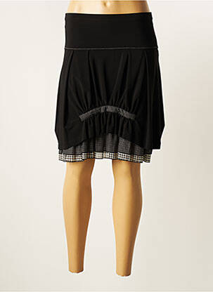 Jupe mi-longue taille normale noir GARELLA femme