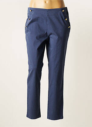 Pantalon 7/8 bleu BRUNO SAINT HILAIRE pour femme