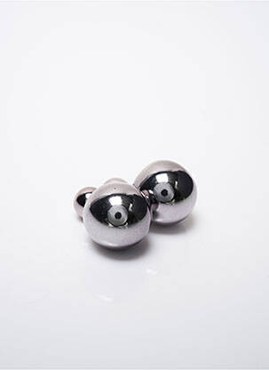 Boucles d’oreilles fermeture fermoir poussette gris SATINE femme
