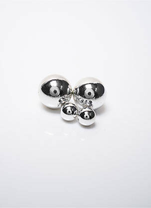 Boucles d’oreilles fermeture fermoir poussette gris SATINE femme