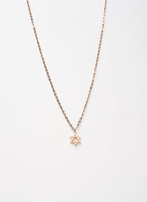Collier ornement breloque / pampille rose SATINE femme