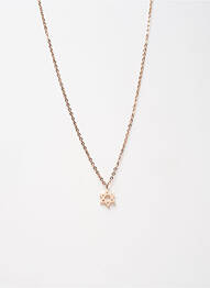 Collier ornement breloque / pampille rose SATINE femme