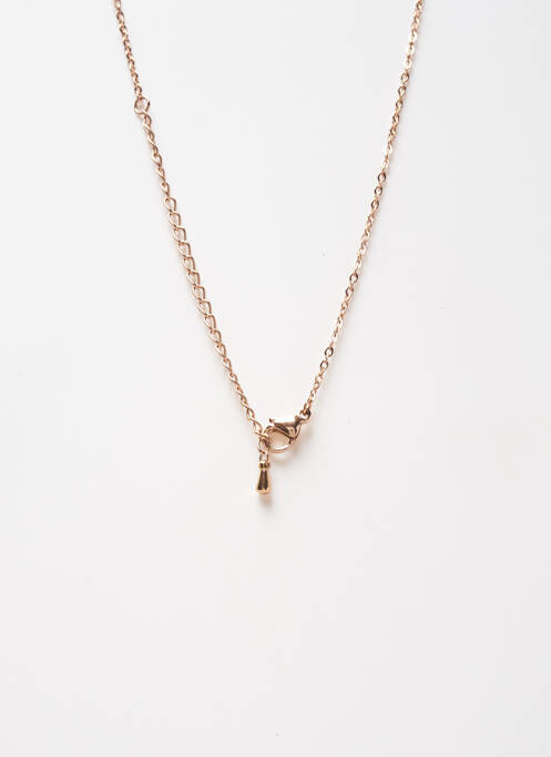 Collier ornement breloque / pampille rose SATINE femme