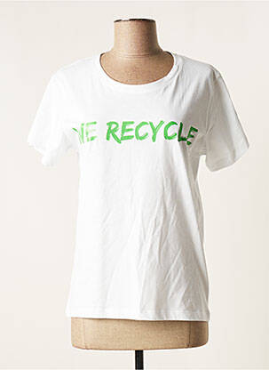 T-shirt coupe droite manches courtes blanc SAVE THE DUCK femme