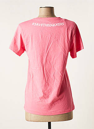 T-shirt coupe droite manches courtes rose SAVE THE DUCK femme