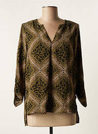 Blouse imprimé fantaisie manches longues vert VERO MODA femme