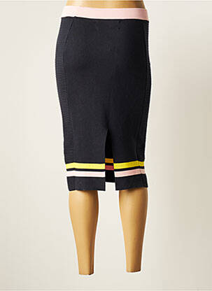 Jupe mi-longue taille haute bleu MAURICE femme