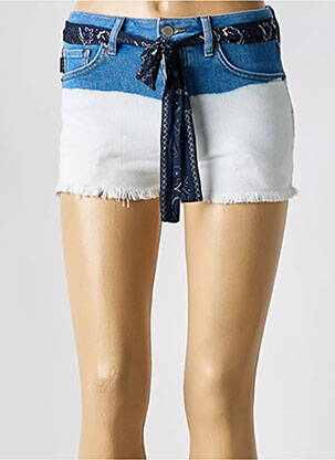 Short tissage denim taille normale bleu SUPERDRY femme