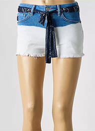 Short tissage denim taille normale bleu SUPERDRY femme