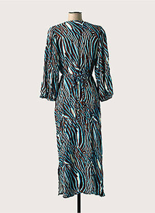 Robe longue imprimé fantaisie manches 3/4 noir ASTRID BLACK LABEL femme