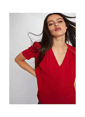 Blouse rouge MORGAN pour femme seconde vue