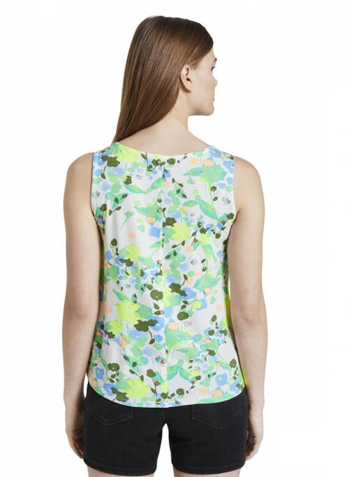 Débardeur stretch sans manche vert TOM TAILOR femme