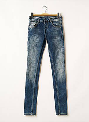 Jeans coupe slim broderie rivets taille normale bleu SOLID femme