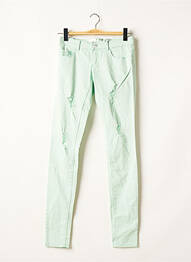 Pantalon slim broderie rivets taille normale vert ONLY femme