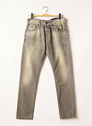 Jeans coupe droite broderie rivets taille normale gris LTB femme