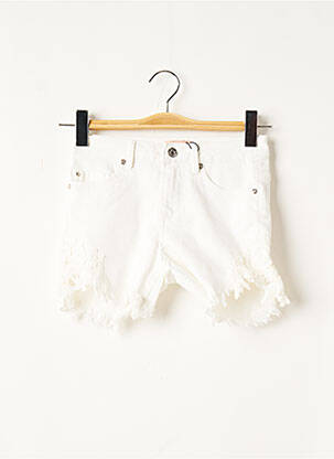 Short fermeture zippée sous rabat boutonné taille normale blanc ONLY femme