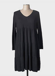 Robe pull stretch manches longues noir ZABAIONE femme