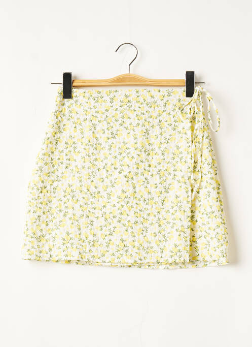 Jupe courte taille normale jaune DAISY STREET femme