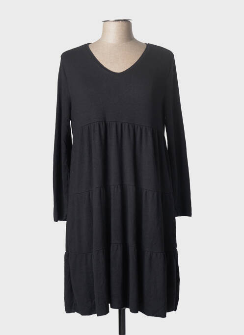 Robe pull stretch manches longues noir ZABAIONE femme