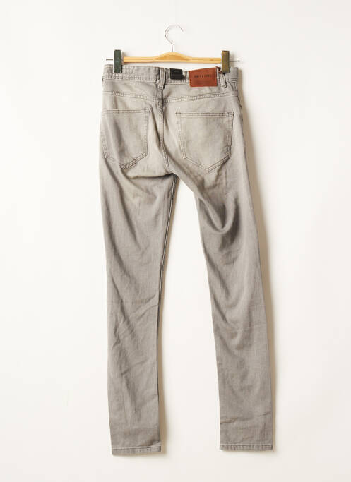 Jeans coupe slim gris ONLY pour homme