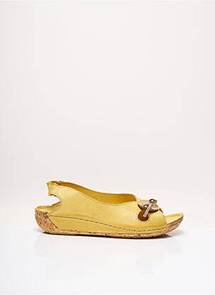 Sandales/Nu pieds jaune KARYOKA pour femme