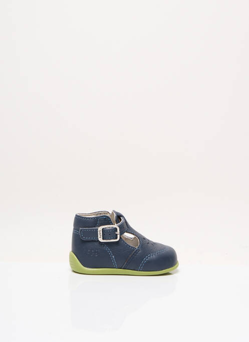 Sandales/nu pieds empiècements bout rond bleu BOPY enfant