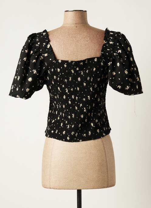 Blouse imprimé fleurs manches courtes noir ELLI WHITE femme