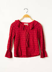 Blouse rouge MINI MIGNON pour fille seconde vue