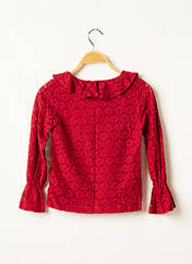 Blouse rouge MINI MIGNON pour fille seconde vue