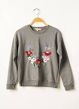 Sweat-shirt gris PM LOVING pour fille
