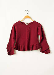 Sweat-shirt rouge MINI MIGNON pour fille seconde vue
