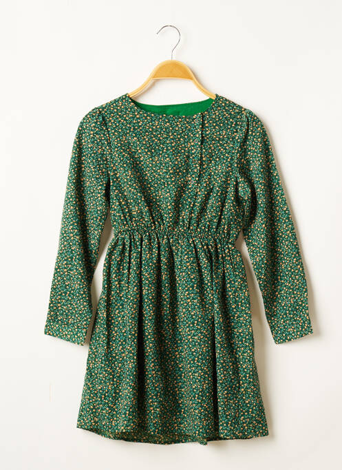 Robe mi-longue vert MINI MIGNON pour fille