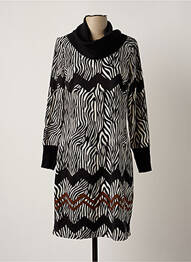 Robe mi-longue manches longues manches longues noir K-DESIGN femme