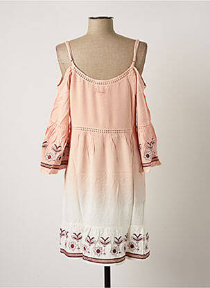 Robe courte manches 3/4 manches 3/4 rose DESIGUAL femme