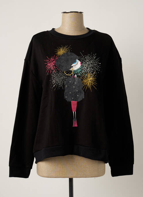 Sweat-shirt noir EMMA & GAIA pour femme